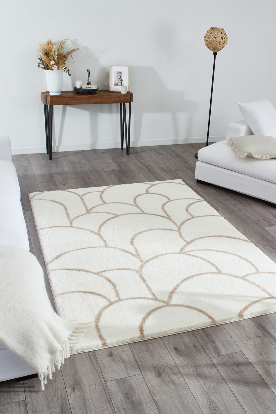 Alena - Alfombra Interior - Poliéster - Crema