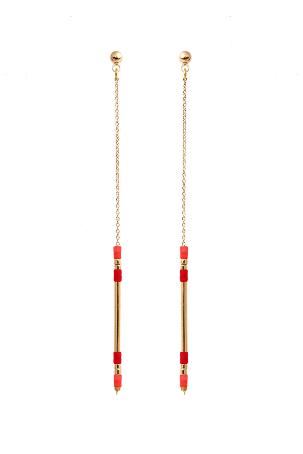 Boucles D'Oreilles Alexandra Rose Corail