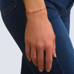 Pulsera de cordón Alexandra rosa coral
