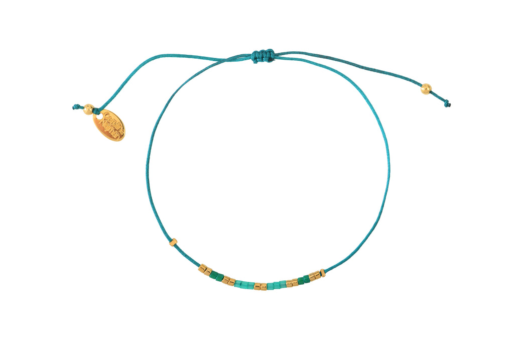 Pulsera de cordón Alexandra verde
