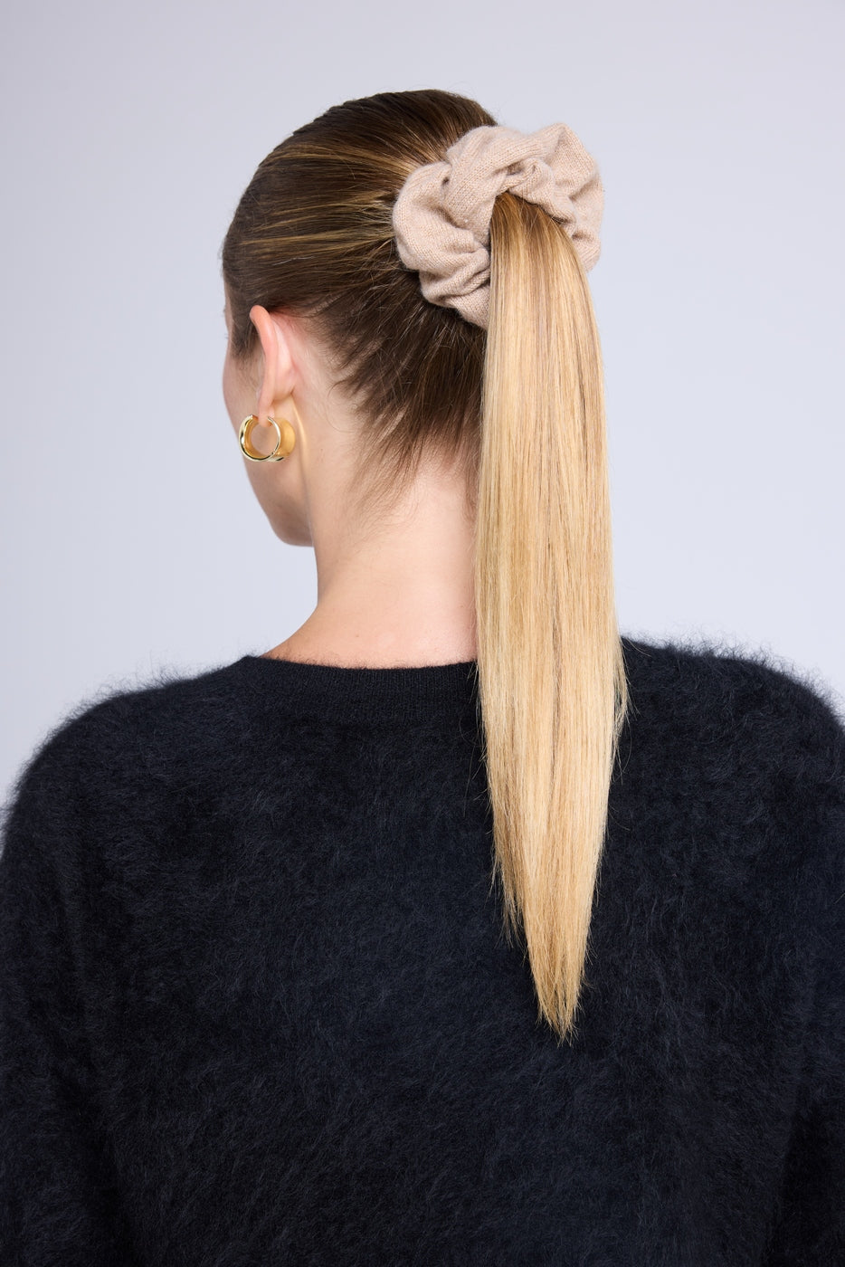 Alexia Hair Scrunchie - Cream Beige