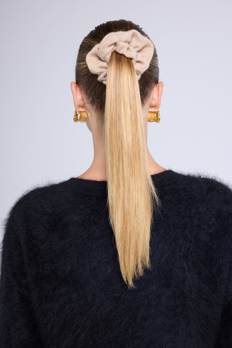 Alexia Hair Scrunchie - Cream Beige