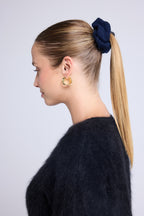 Alexia Hair Scrunchie - Navy Blue