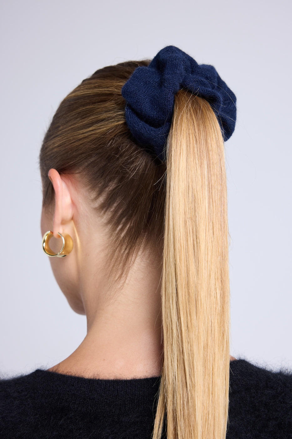 Alexia Hair Scrunchie - Navy Blue