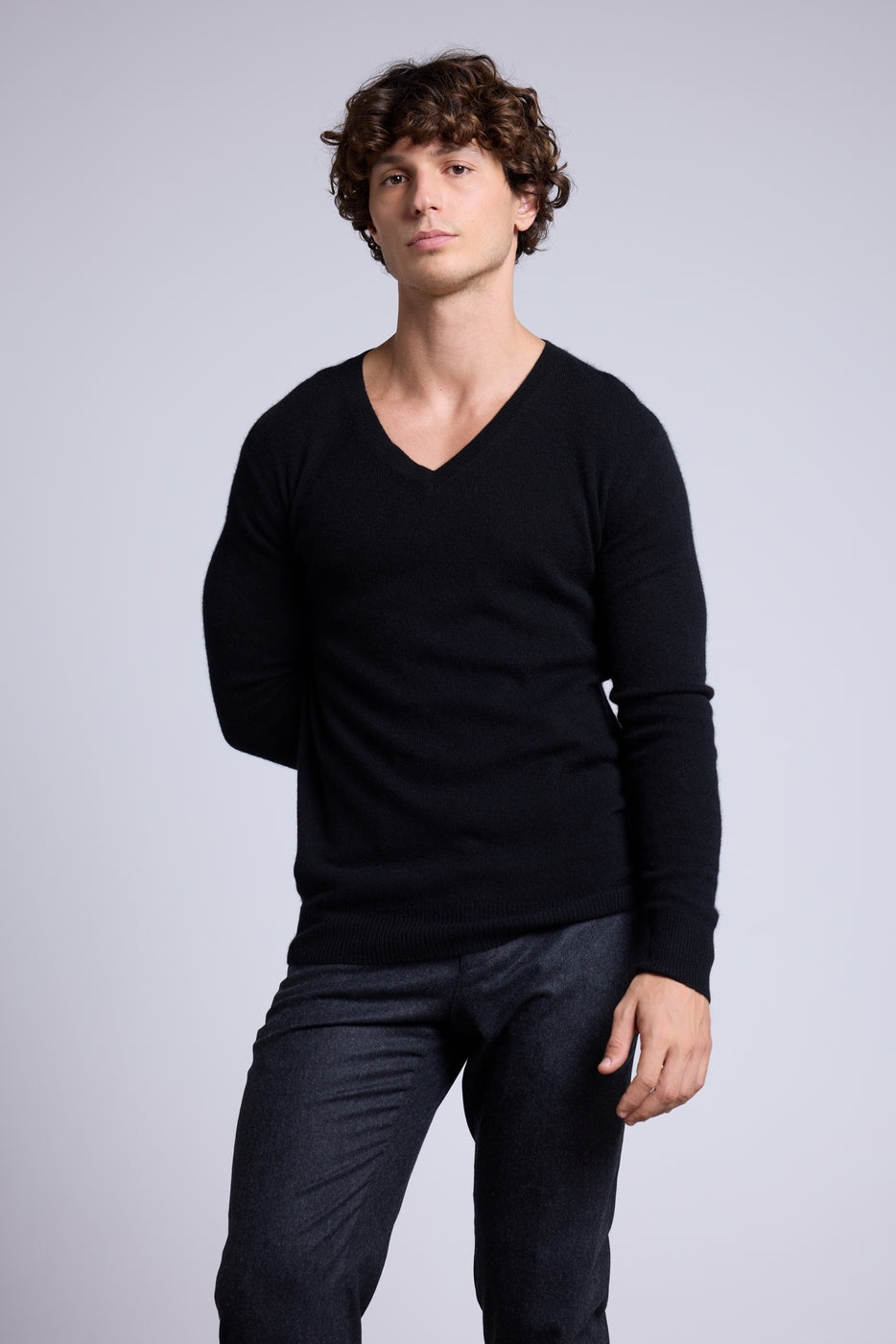 Pull Col V Alex - Noir - Homme