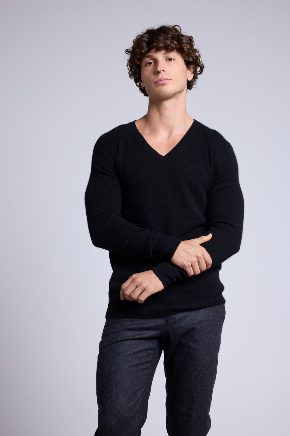 Pull Col V Alex - Noir - Homme