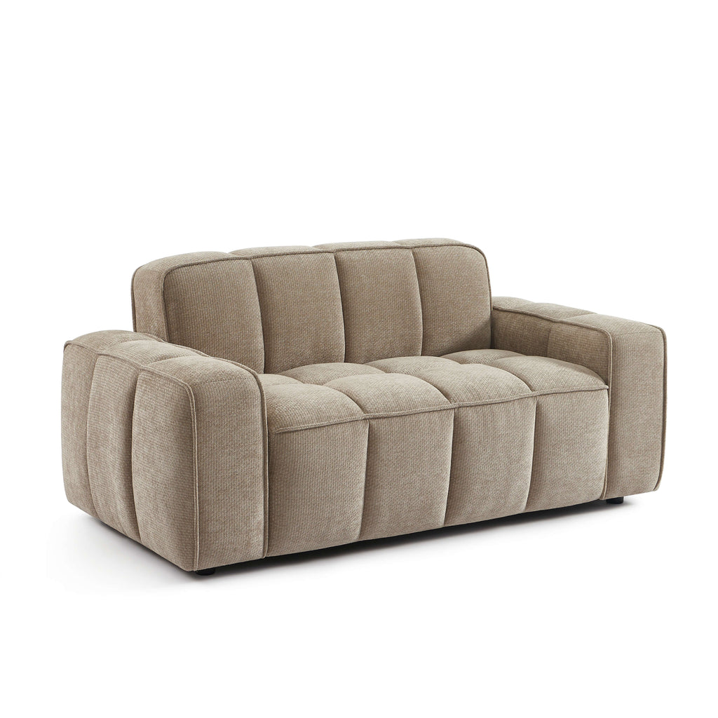 Alistair - Canapé 2 Places - Tissu Chenille - Beige