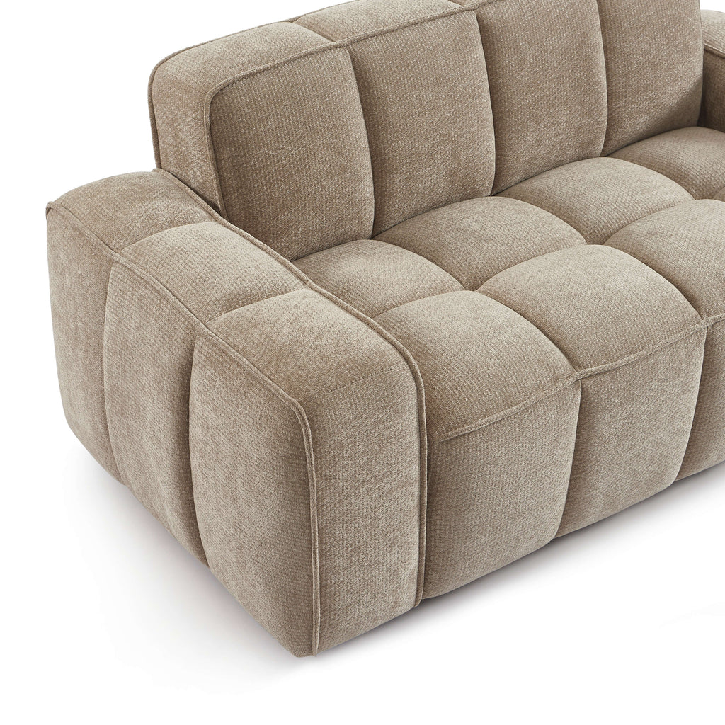 Alistair - Canapé 2 Places - Tissu Chenille - Beige