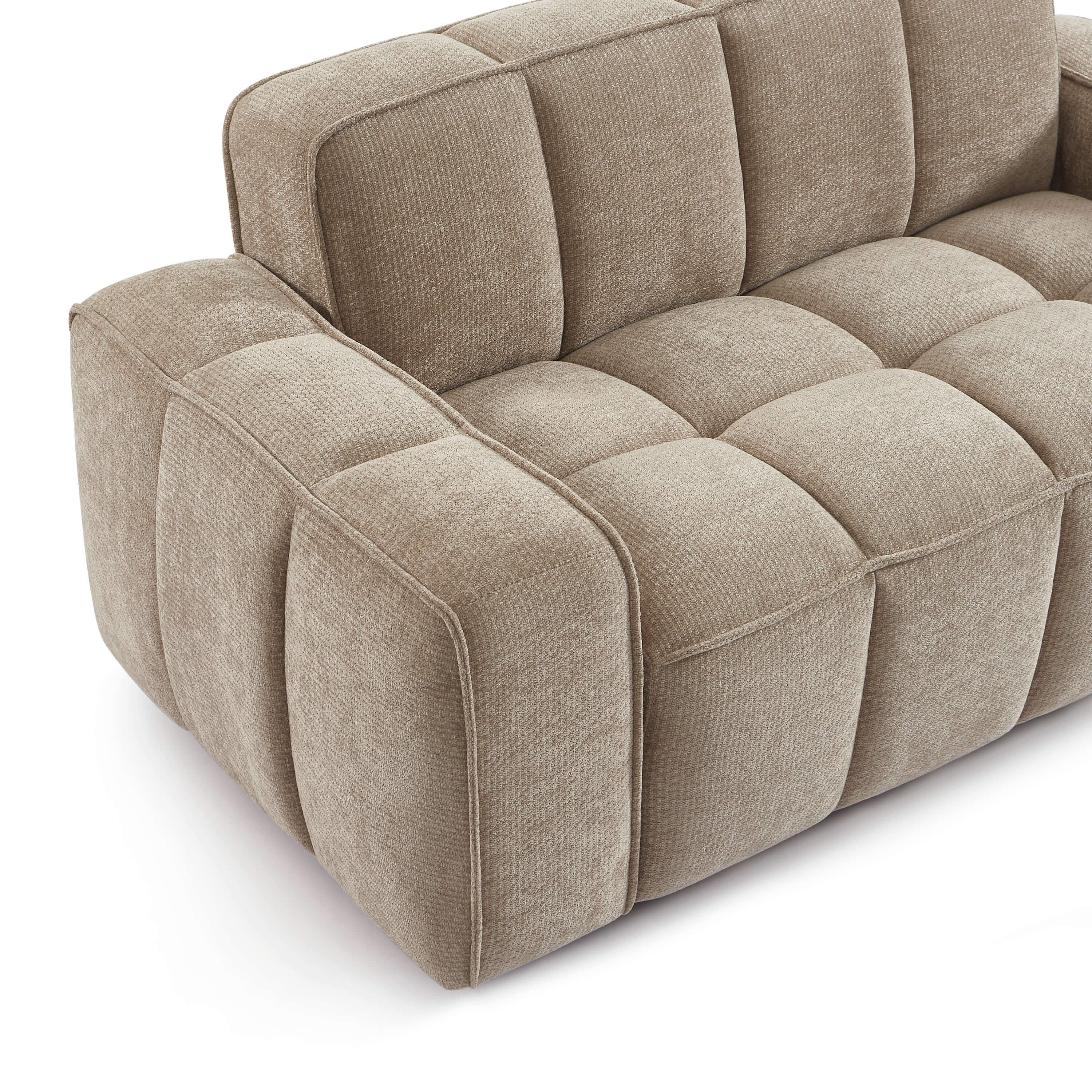Alistair - Canapé 2 Places - Tissu Chenille - Beige