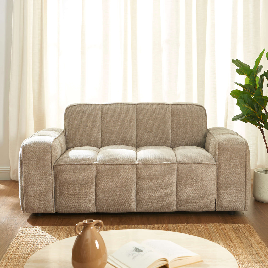 Alistair - Canapé 2 Places - Tissu Chenille - Beige