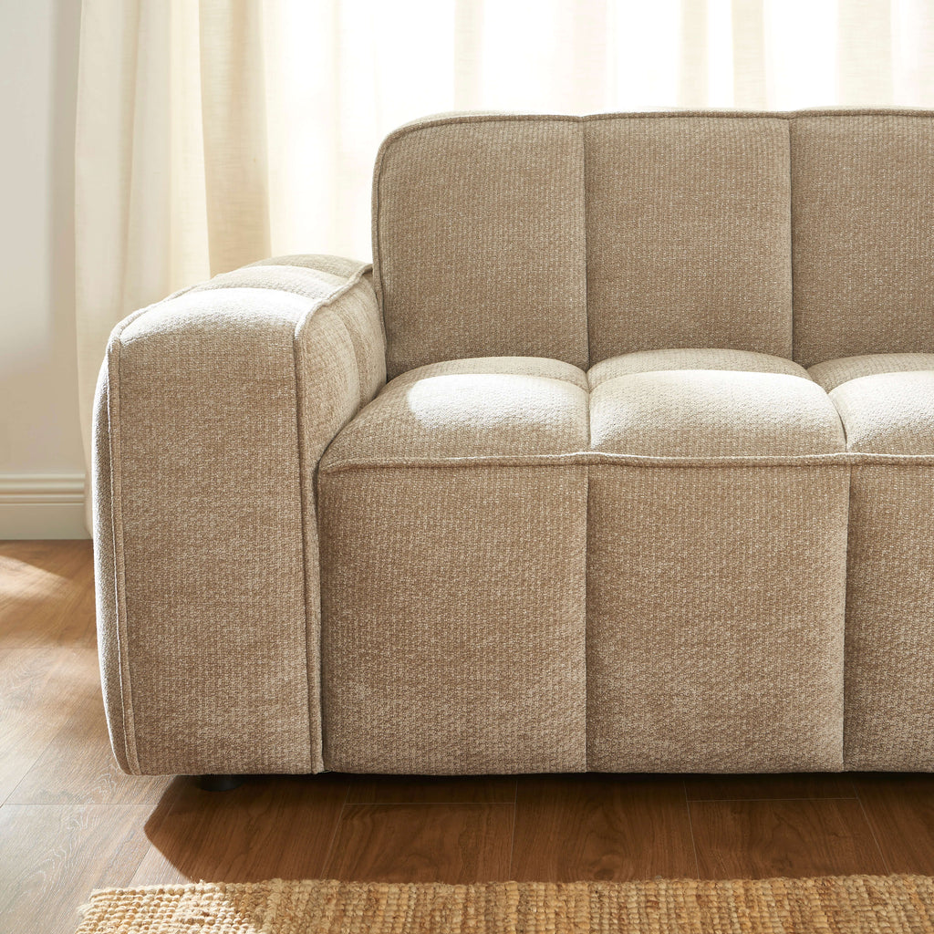 Alistair - Canapé 2 Places - Tissu Chenille - Beige