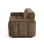 Alistair - Canapé 2 Places - Tissu Chenille - Marron