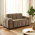 Alistair - Canapé 2 Places - Tissu Chenille - Marron