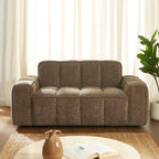 Alistair - Canapé 2 Places - Tissu Chenille - Marron