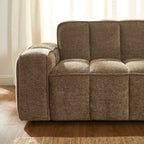 Alistair - Canapé 2 Places - Tissu Chenille - Marron