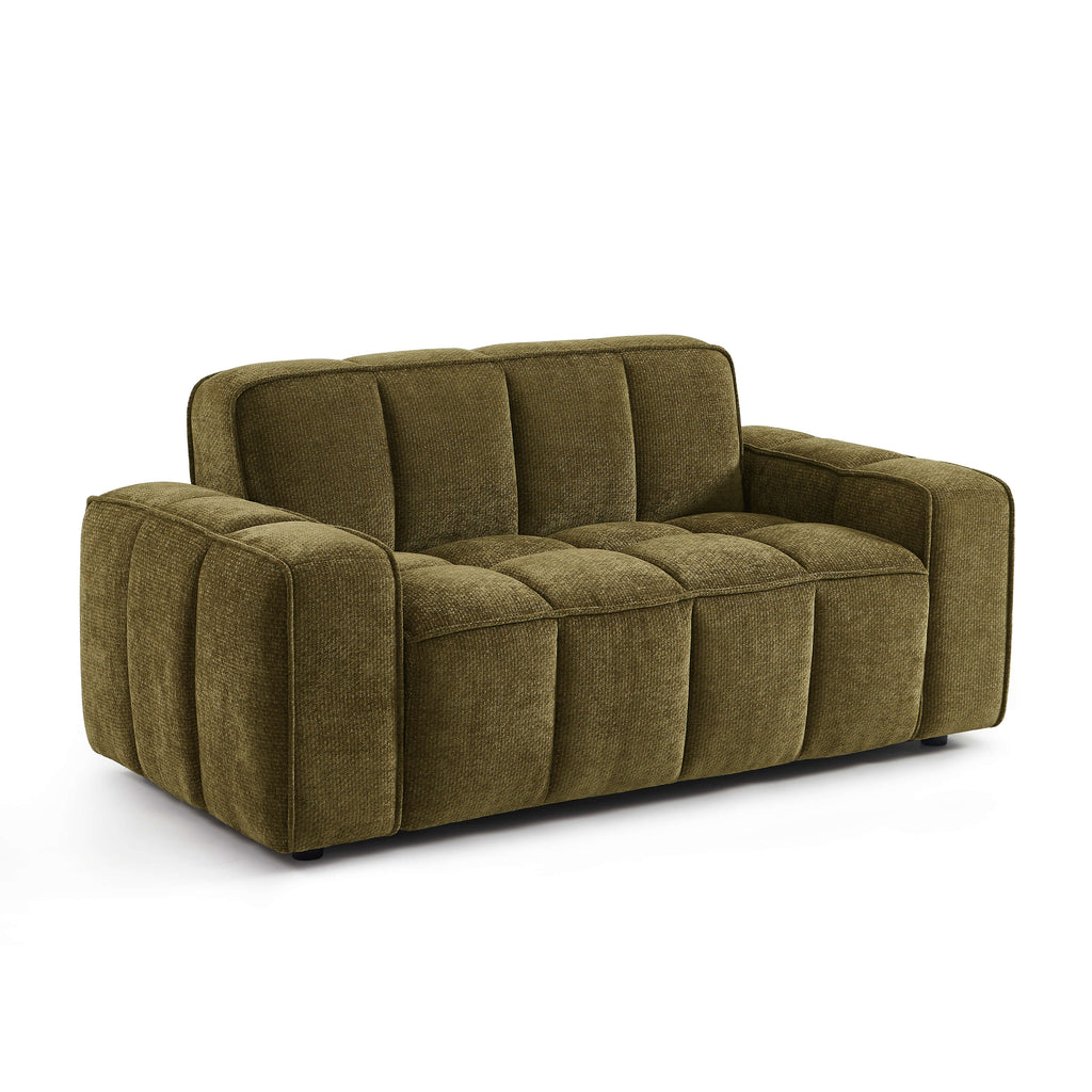 Alistair - Canapé 2 Places - Tissu Chenille - Vert