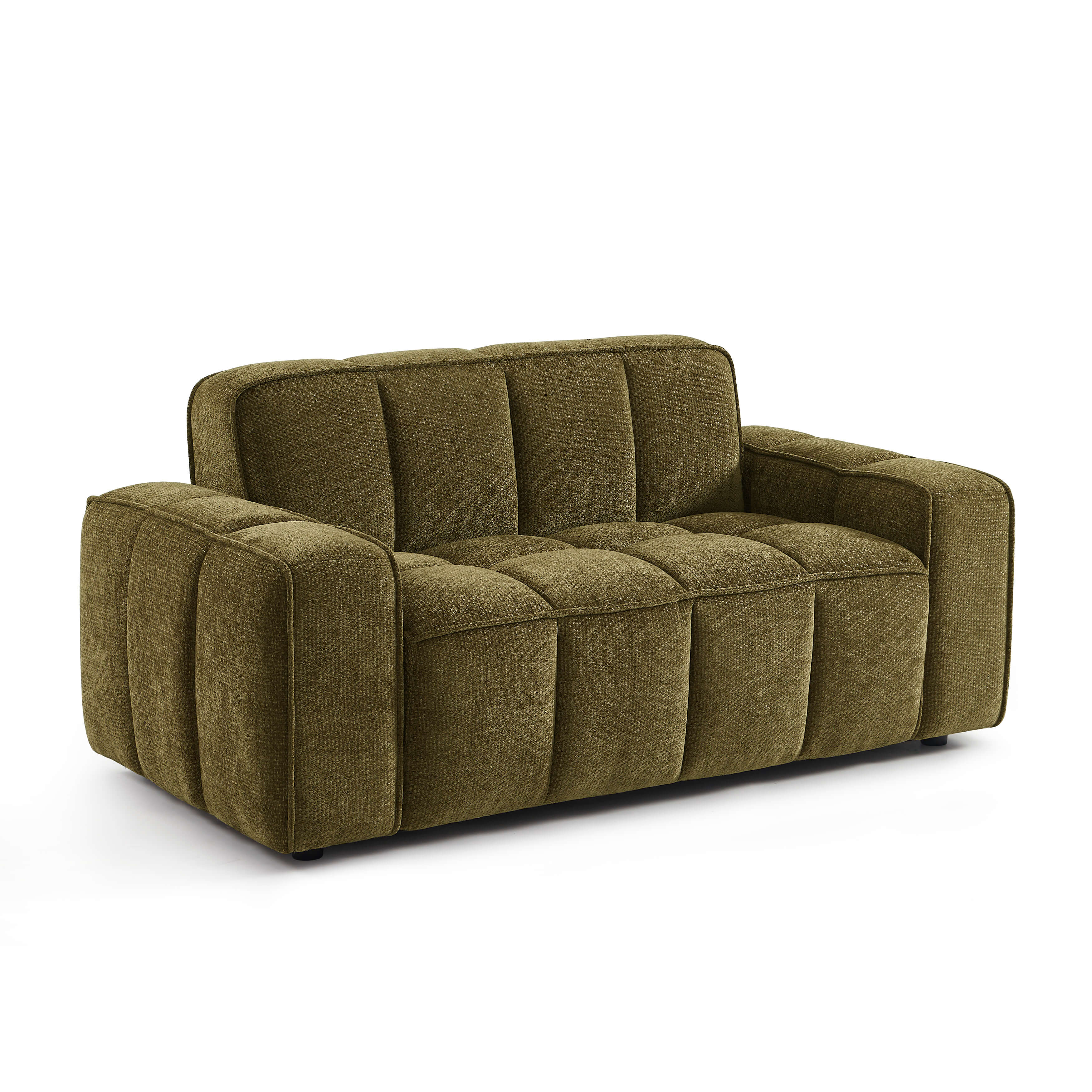 Alistair - Canapé 2 Places - Tissu Chenille - Vert