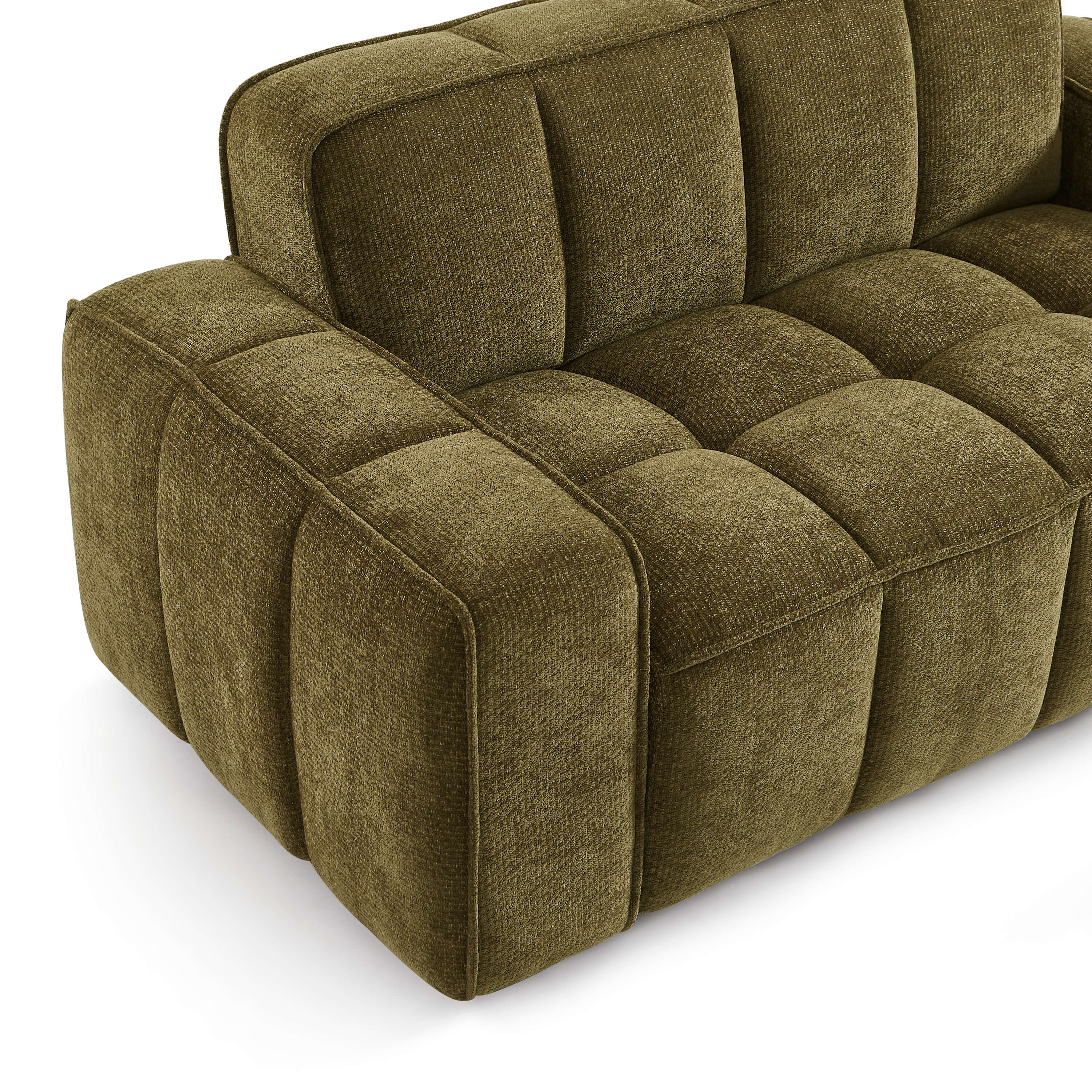 Alistair - Canapé 2 Places - Tissu Chenille - Vert