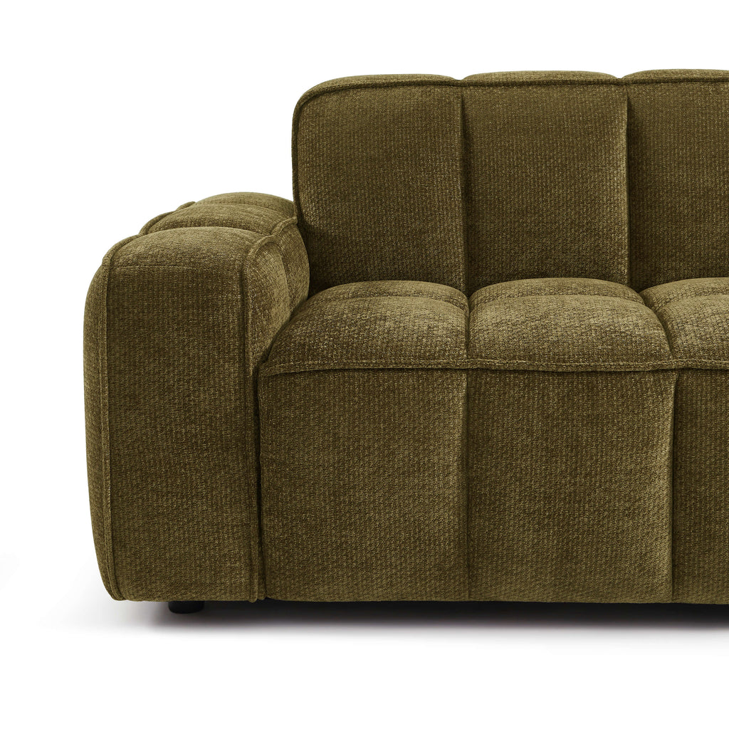 Alistair - Canapé 2 Places - Tissu Chenille - Vert