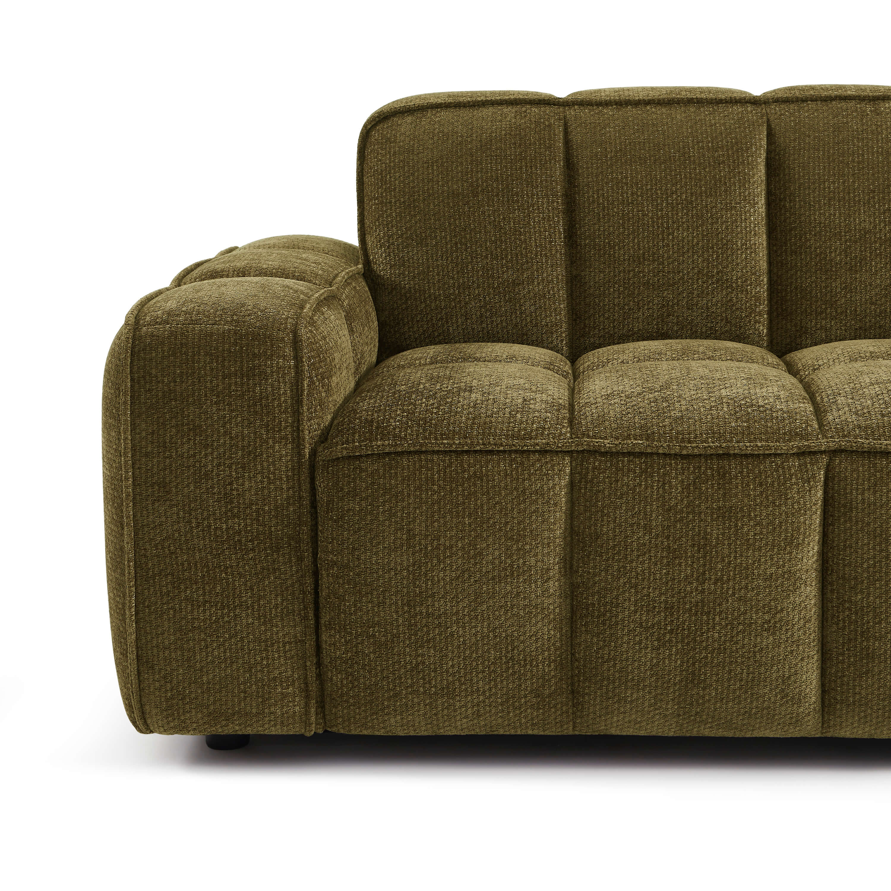 Alistair - Canapé 2 Places - Tissu Chenille - Vert