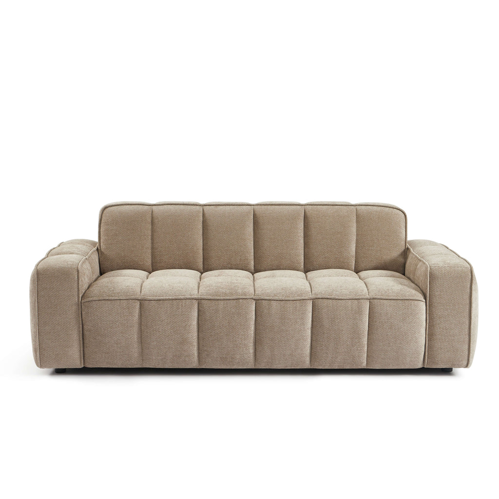 Alistair - Canapé 3 Places - Tissu Chenille - Beige