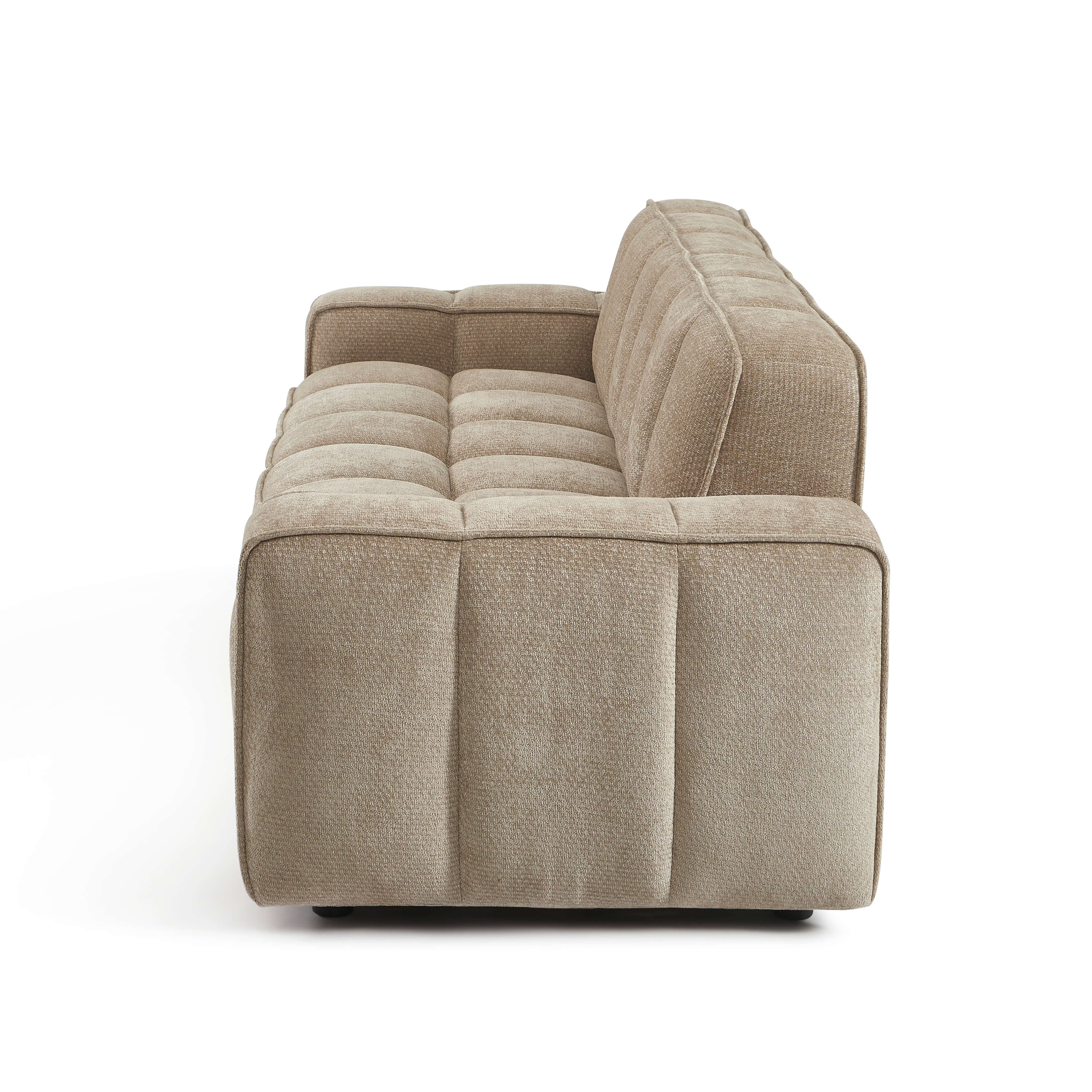 Alistair - Canapé 3 Places - Tissu Chenille - Beige