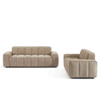 Alistair - Canapé 3 Places - Tissu Chenille - Beige