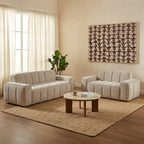 Alistair - Canapé 3 Places - Tissu Chenille - Beige
