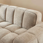 Alistair - Canapé 3 Places - Tissu Chenille - Beige