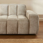 Alistair - Canapé 3 Places - Tissu Chenille - Beige