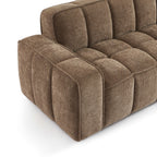 Alistair - Canapé 3 Places - Tissu Chenille - Marron
