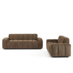 Alistair - Canapé 2 Places - Tissu Chenille - Marron