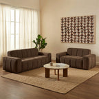 Alistair - Canapé 2 Places - Tissu Chenille - Marron