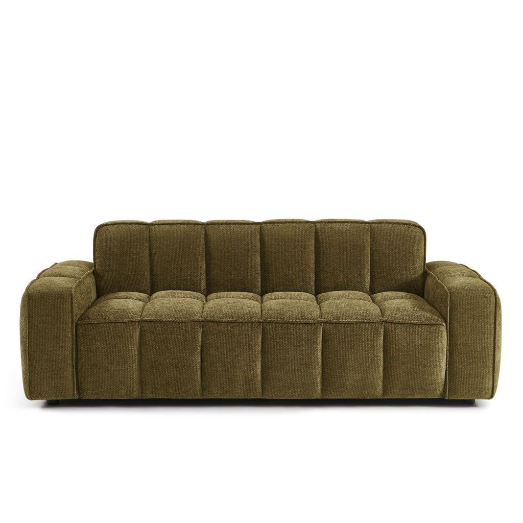 Alistair - Canapé 3 Places - Tissu Chenille - Vert