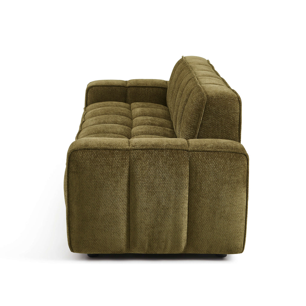 Alistair - Canapé 3 Places - Tissu Chenille - Vert
