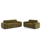 Alistair - Canapé 3 Places - Tissu Chenille - Vert