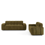 Alistair - Canapé 3 Places - Tissu Chenille - Vert