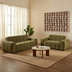 Alistair - Canapé 3 Places - Tissu Chenille - Vert