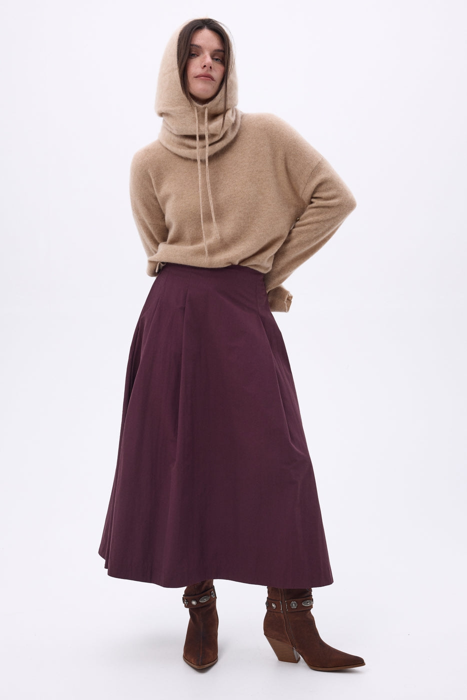 Cagoule – Cachemire Brossé Alta - Beige Creme - Mixte