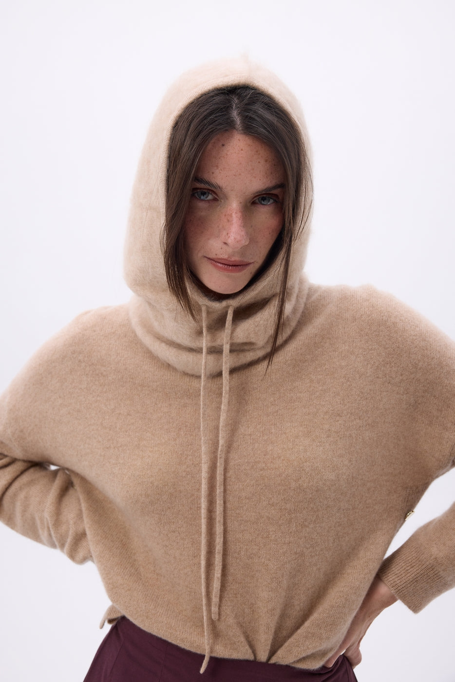 Cagoule – Cachemire Brossé Alta - Beige Creme - Mixte