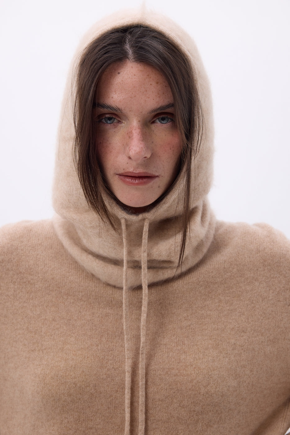 Cagoule – Cachemire Brossé Alta - Beige Creme - Mixte