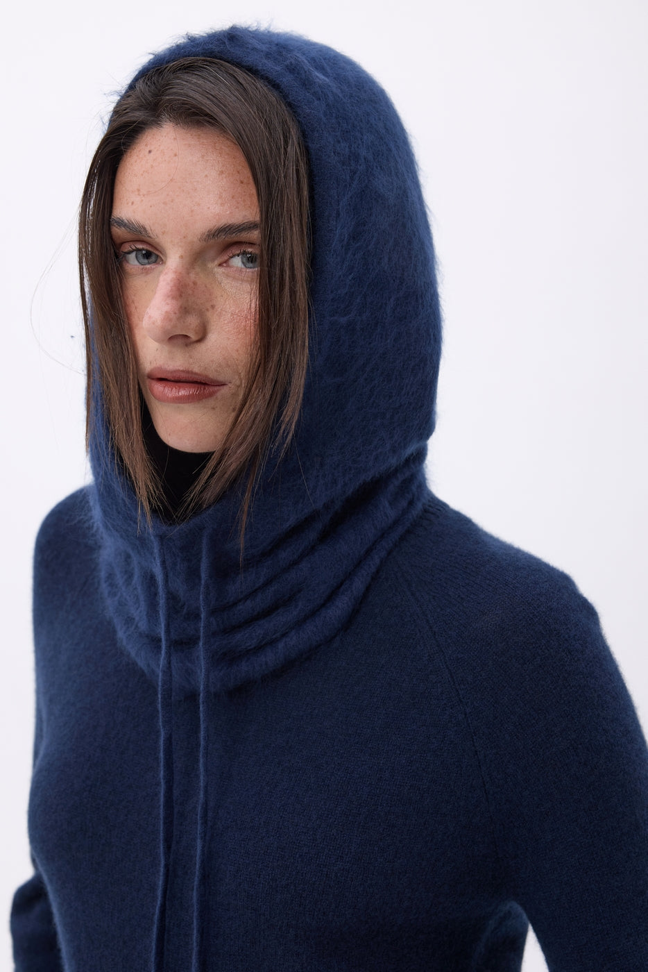 Pasamontañas – Cachemira cepillada Alta - Azul marino - Unisex