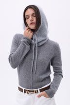 Cagoule – Cachemire Brossé Alta - Gris Clair - Mixte