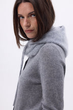 Cagoule – Cachemire Brossé Alta - Gris Clair - Mixte