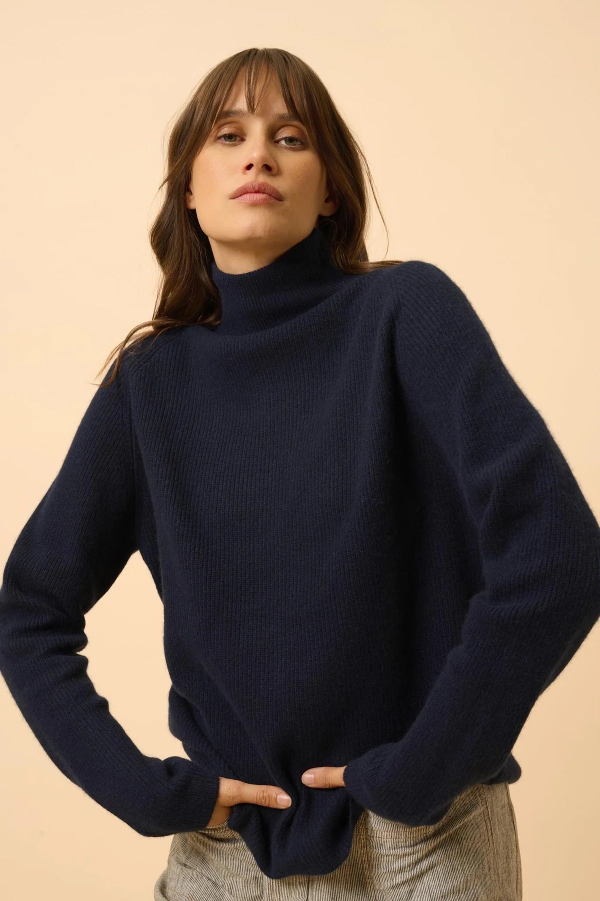 Jersey Cuello Alto - Alyssa - Marino