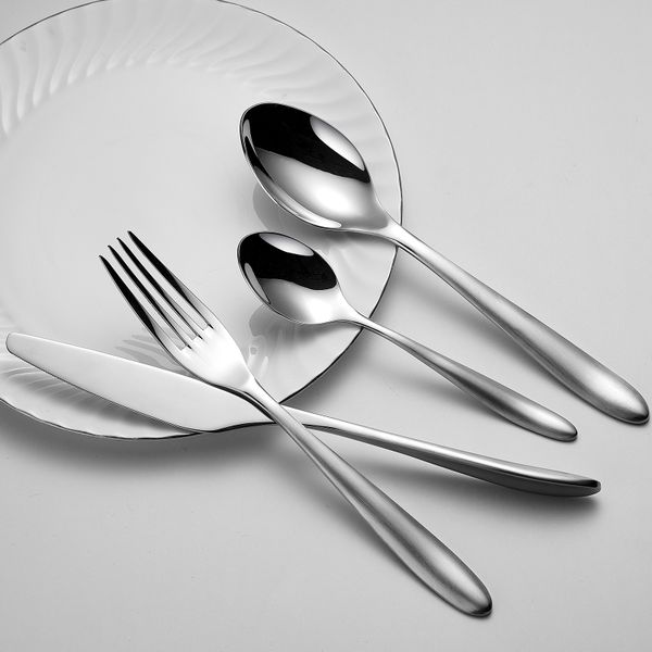 24 Piece Cutlery Set - Stainless Steel - Polished Mirror Finish Stainless Steel