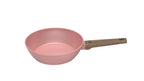 Sartén Con Tapa + Cesta 28cm - Aluminio Forjado - Revestimiento Cerámico - Rosa