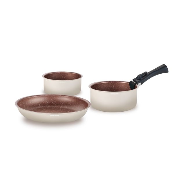 Batterie De Cuisine 18 Pièces - Blanc Crème