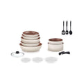 Batterie De Cuisine 18 Pièces - Blanc Crème