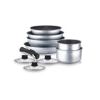 Batterie 10 Pièces - Aluminium - Anti-Adhésif - Silver